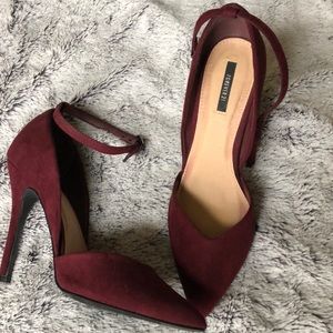 Burgundy Suade Heels